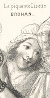 Grand chemin de la postérité - théâtre (détail, Mlle Brohan) - Benjamin Roubaud