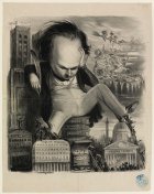 Portrait de Victor Hugo par Benjamin Roubaud dans le Panthéon charivarique