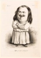 Portrait de Balzac par Benjamin Roubaud dans le Panthéon charivarique