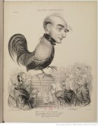 Portrait de Paul de Kock par Benjamin Roubaud dans le Panthéon charivarique