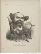 Portrait de Frédéric Soulié par Benjamin Roubaud dans le Panthéon charivarique