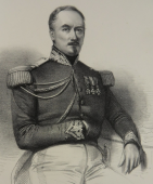 Portrait du Lieutenant-colonel Eynard par Benjamin Roubaud, dans l'album Souvenirs d'Afrique