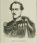 Portrait du Lieutenant-colonel Eynard par Benjamin Roubaud, publié dans L'illustration de 1843