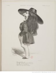 Portrait de Théophile Gautier par Benjamin Roubaud dans le Panthéon charivarique