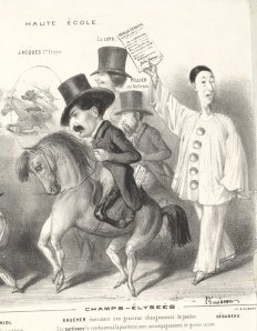 Grand chemin de la postérité - théâtre (détail, Baucher et Debureau) - Benjamin Roubaud