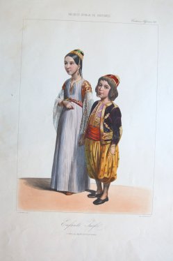 Enfants juifs (1845) - Galerie royale de costumes par Benjamin Roubaud