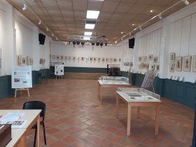Intérieur de la salle d'exposition en 2021 à Roquevaire : Benjamin Roubaud. Un artiste roquevairois méconnu