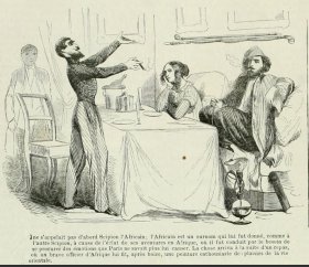 Les aventures de Scipion l'Africain (détail, début) - Benjamin Roubaud dans L'Illustration du 21 juin 1845