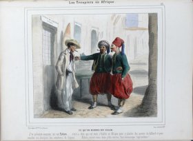 Planche 7 des Troupiers en Afrique (aquarelle) - Ce qu'on nomme un colon