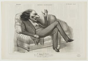 Portrait de Charles Philipon par Benjamin Roubaud dans le Panthéon charivarique