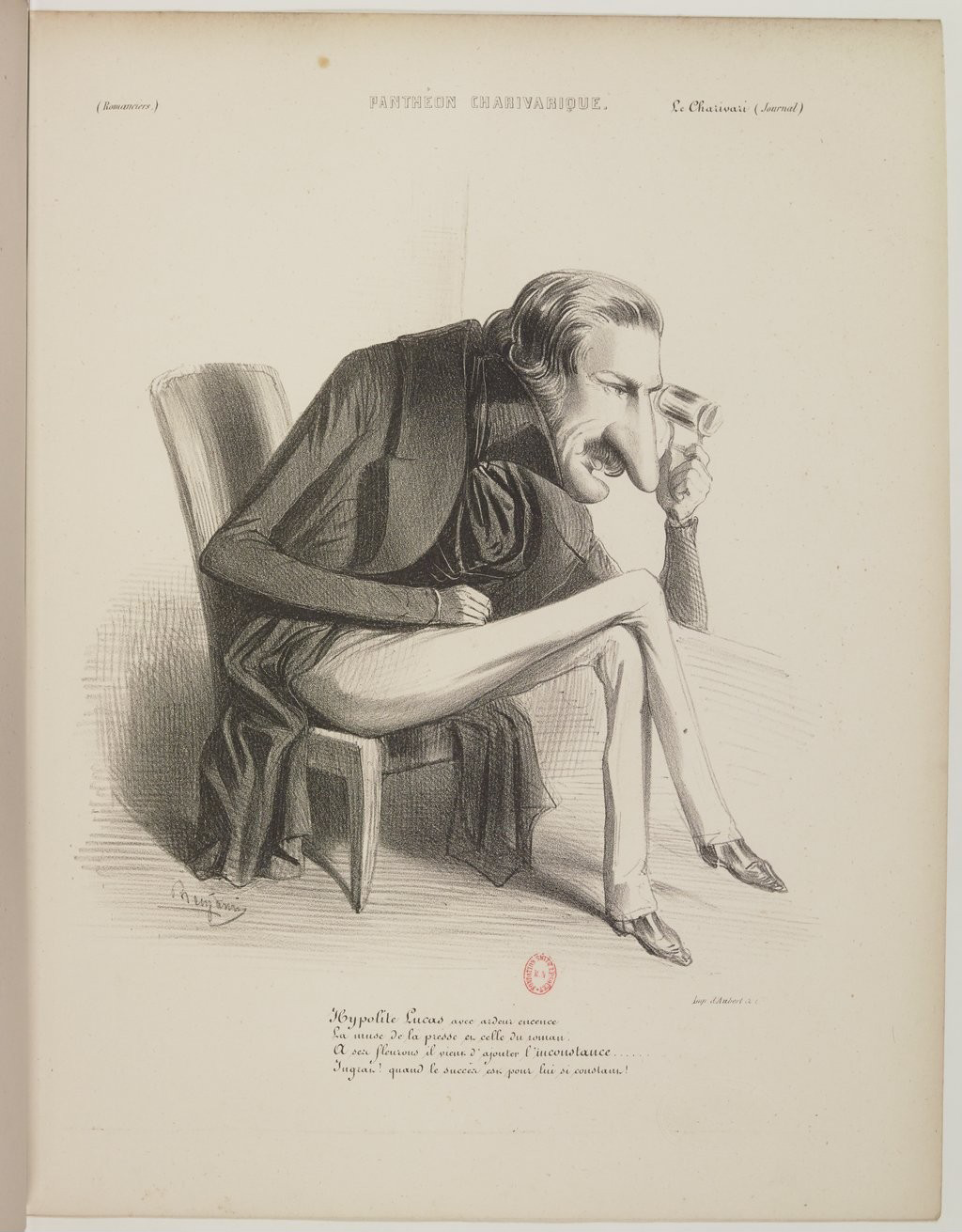 Hyppolyte Lucas par Benjamin Roubaud - Panthéon charivarique