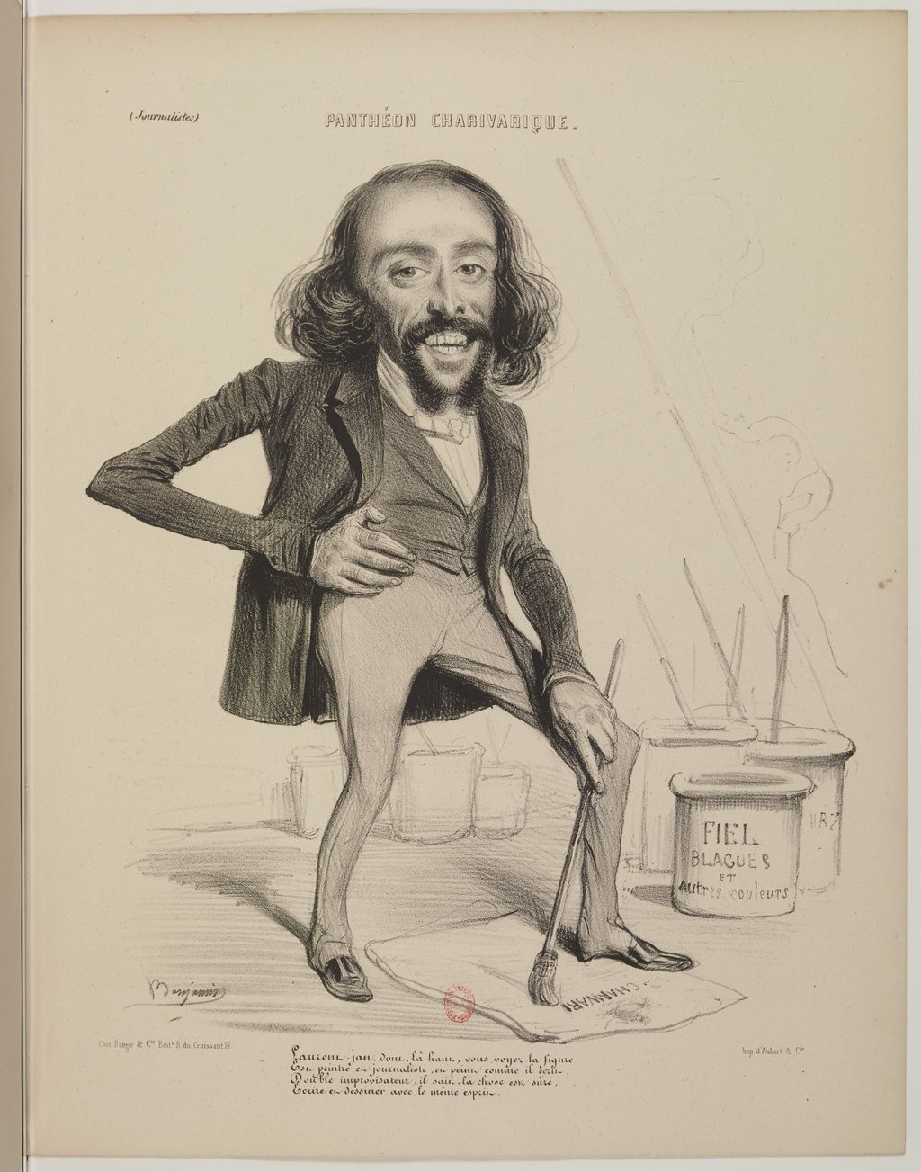 Alphonse-Jean Laurent dit Laurent-Jean par Benjamin Roubaud - Panthéon charivarique
