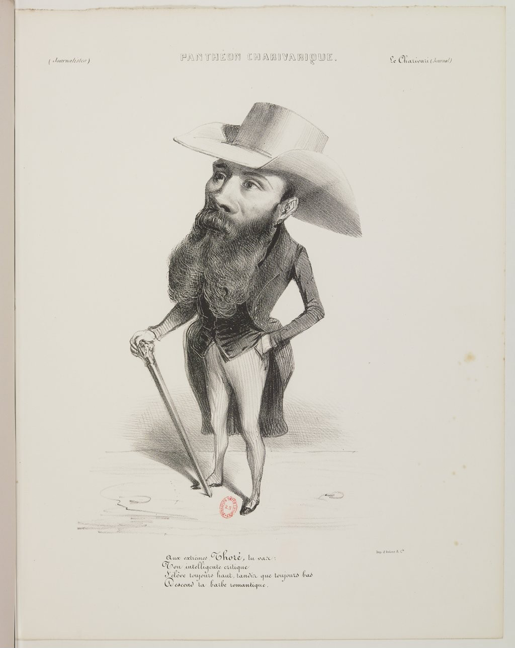 Théophile Thoré-Burger par Benjamin Roubaud - Panthéon charivarique