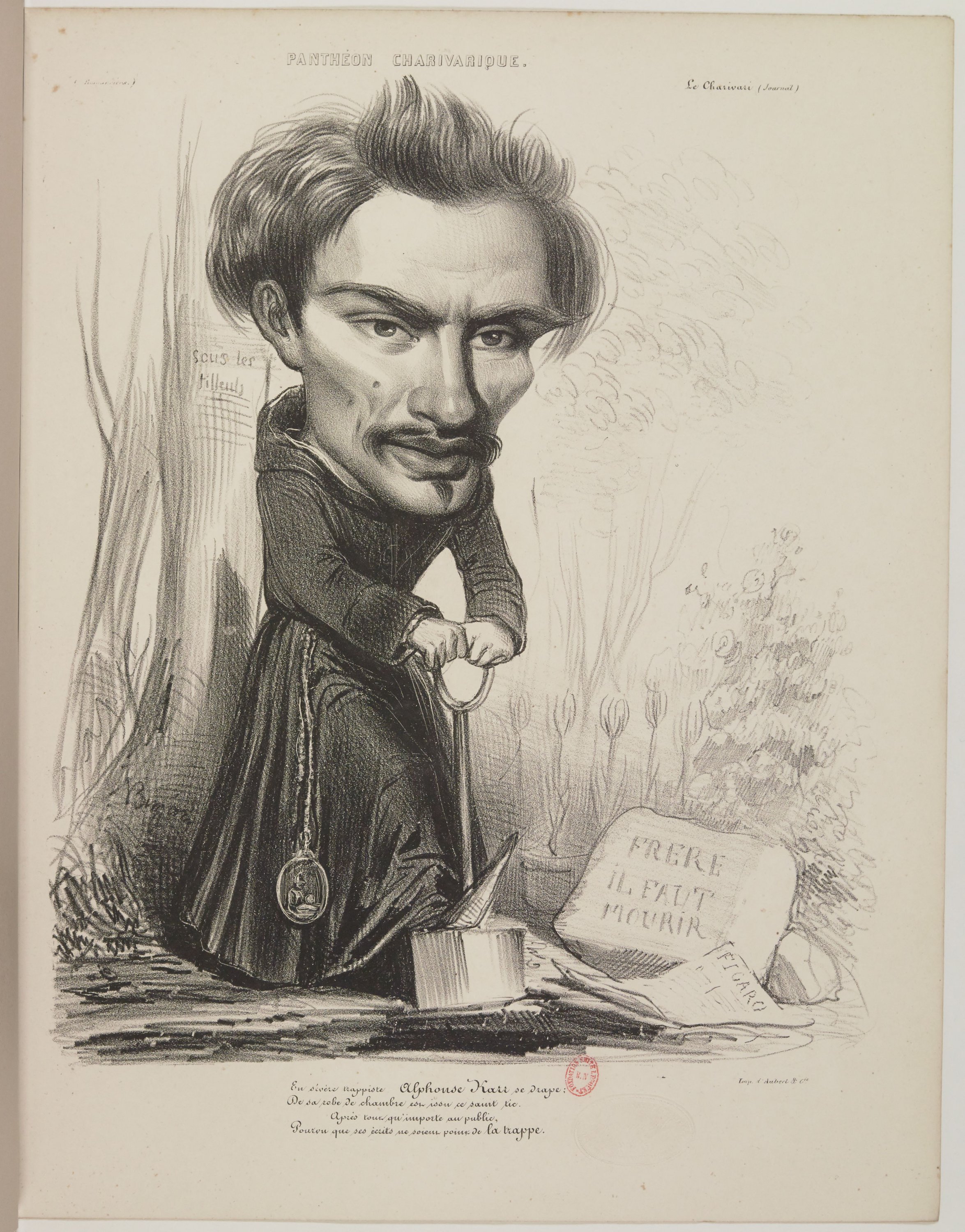 Alphonse Karr par Benjamin Roubaud - Panthéon charivarique