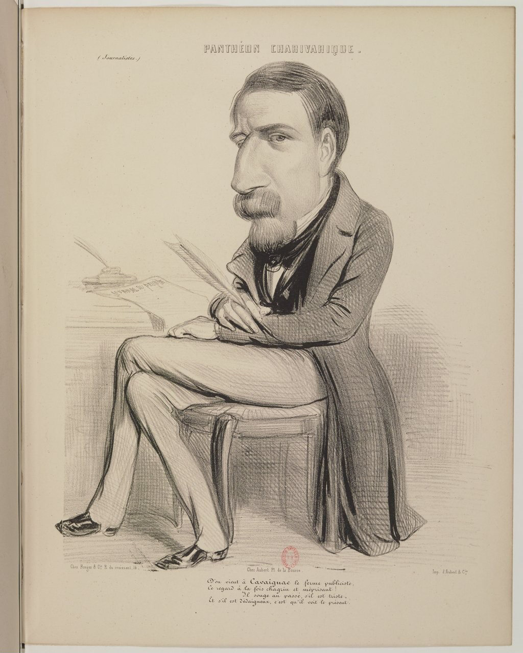 Louis, Eleonore Godefroi Cavaignac par Benjamin Roubaud - Panthéon charivarique