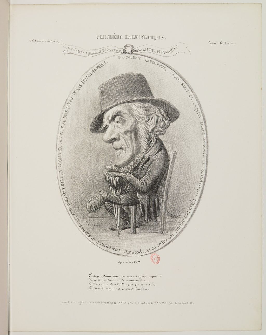 Théophile Marion Dumersan par Benjamin Roubaud - Panthéon charivarique