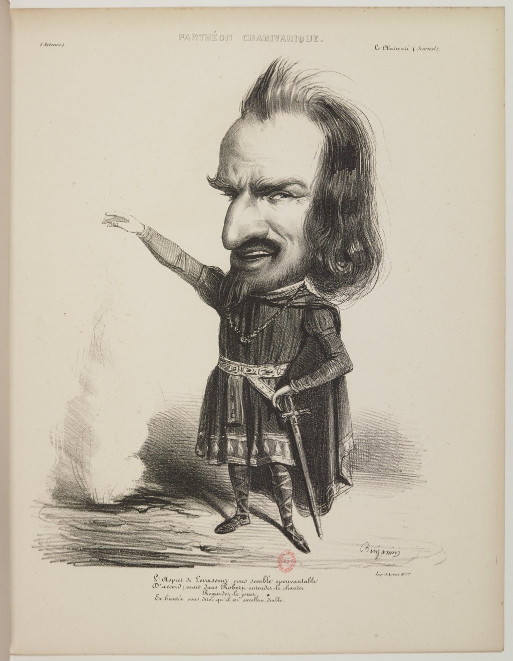 Nicolas Prosper Levasseur par Benjamin Roubaud - Panthéon charivarique