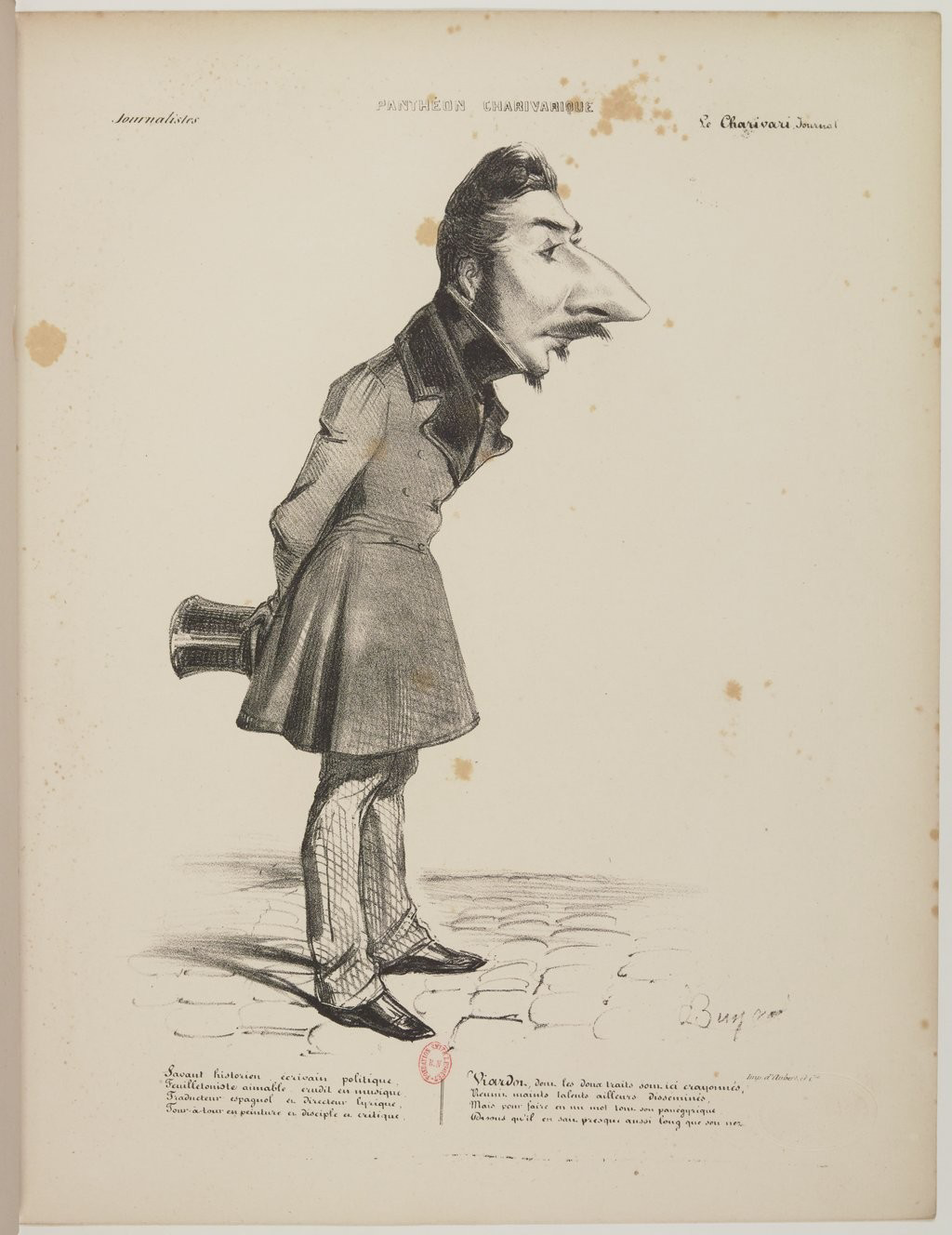 Louis Viardot par Benjamin Roubaud - Panthéon charivarique