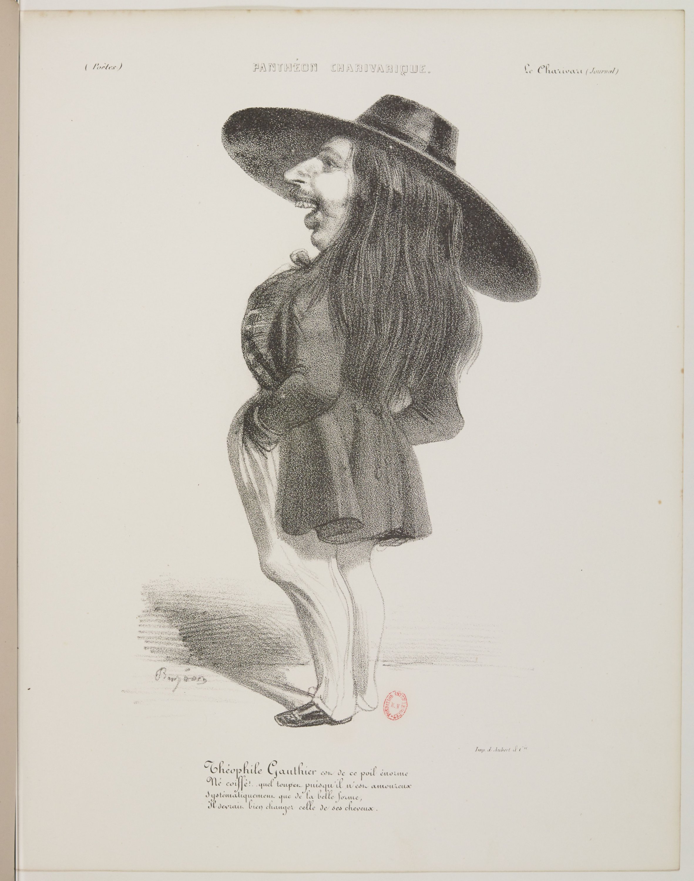Théophile Gautier par Benjamin Roubaud - Panthéon charivarique