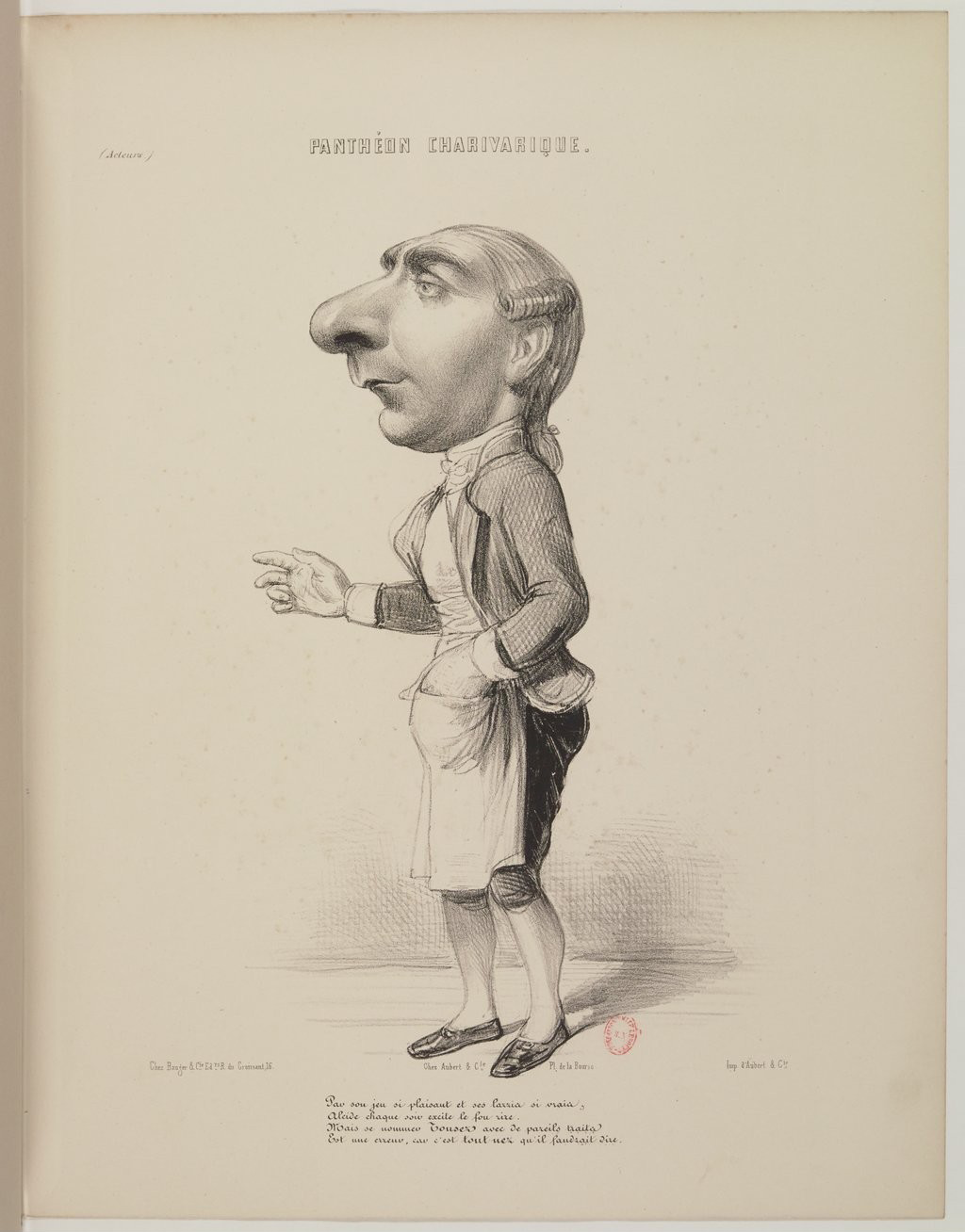Etienne Augustin Tousez dit Alcide par Benjamin Roubaud - Panthéon charivarique