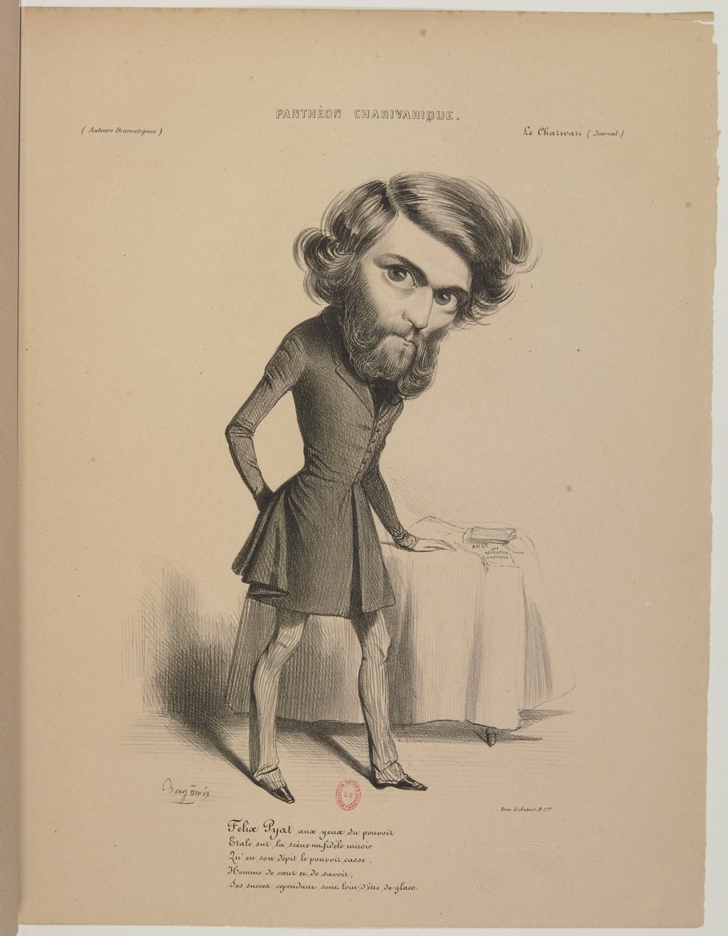 Félix Pyat par Benjamin Roubaud - Panthéon charivarique