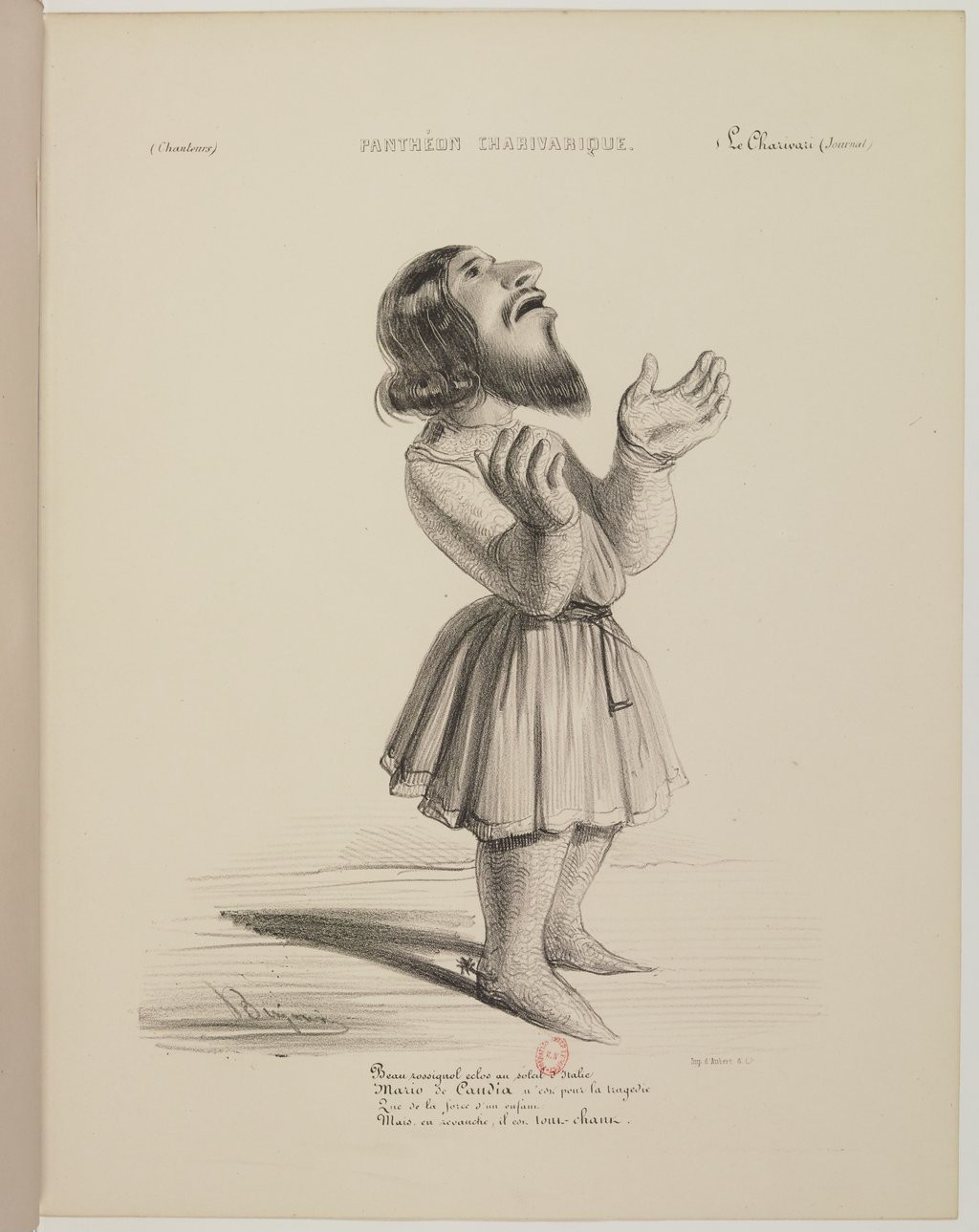 Mario de Candia par Benjamin Roubaud - Panthéon charivarique