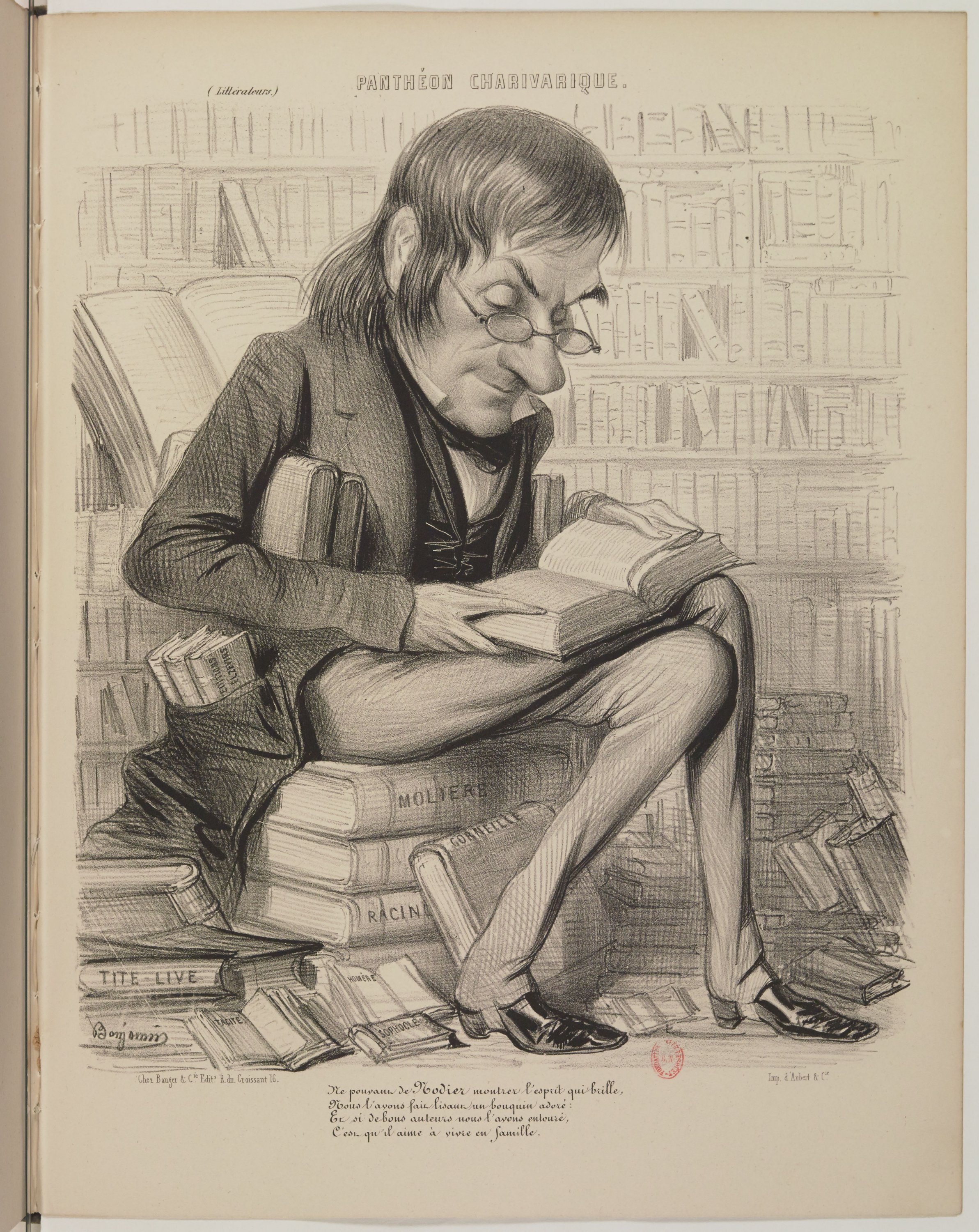 Charles Nodier par Benjamin Roubaud - Panthéon charivarique