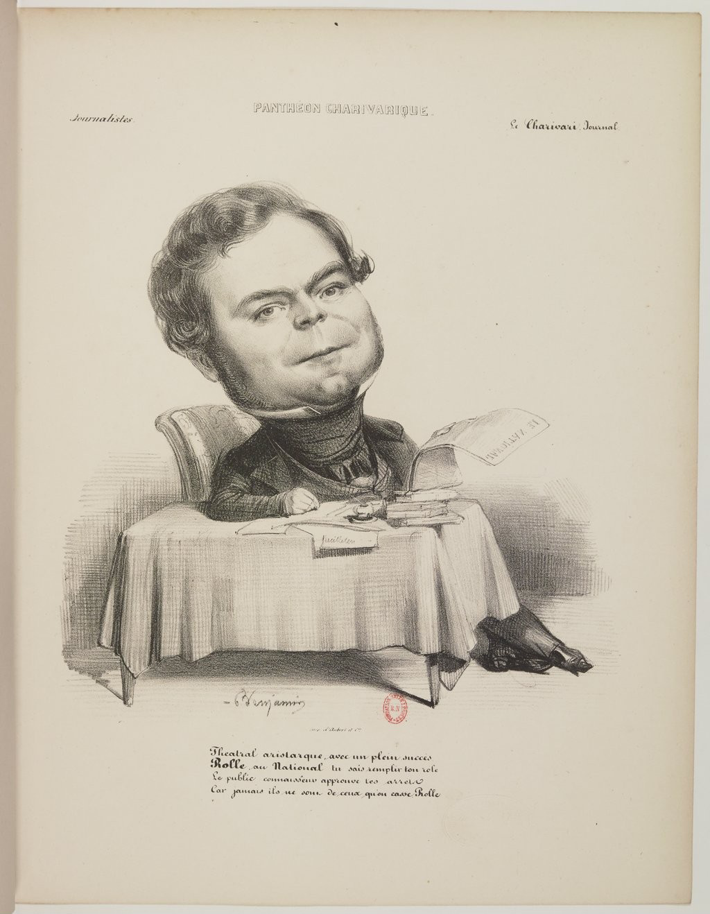 Jacques-Hippolyte Rolle par Benjamin Roubaud - Panthéon charivarique