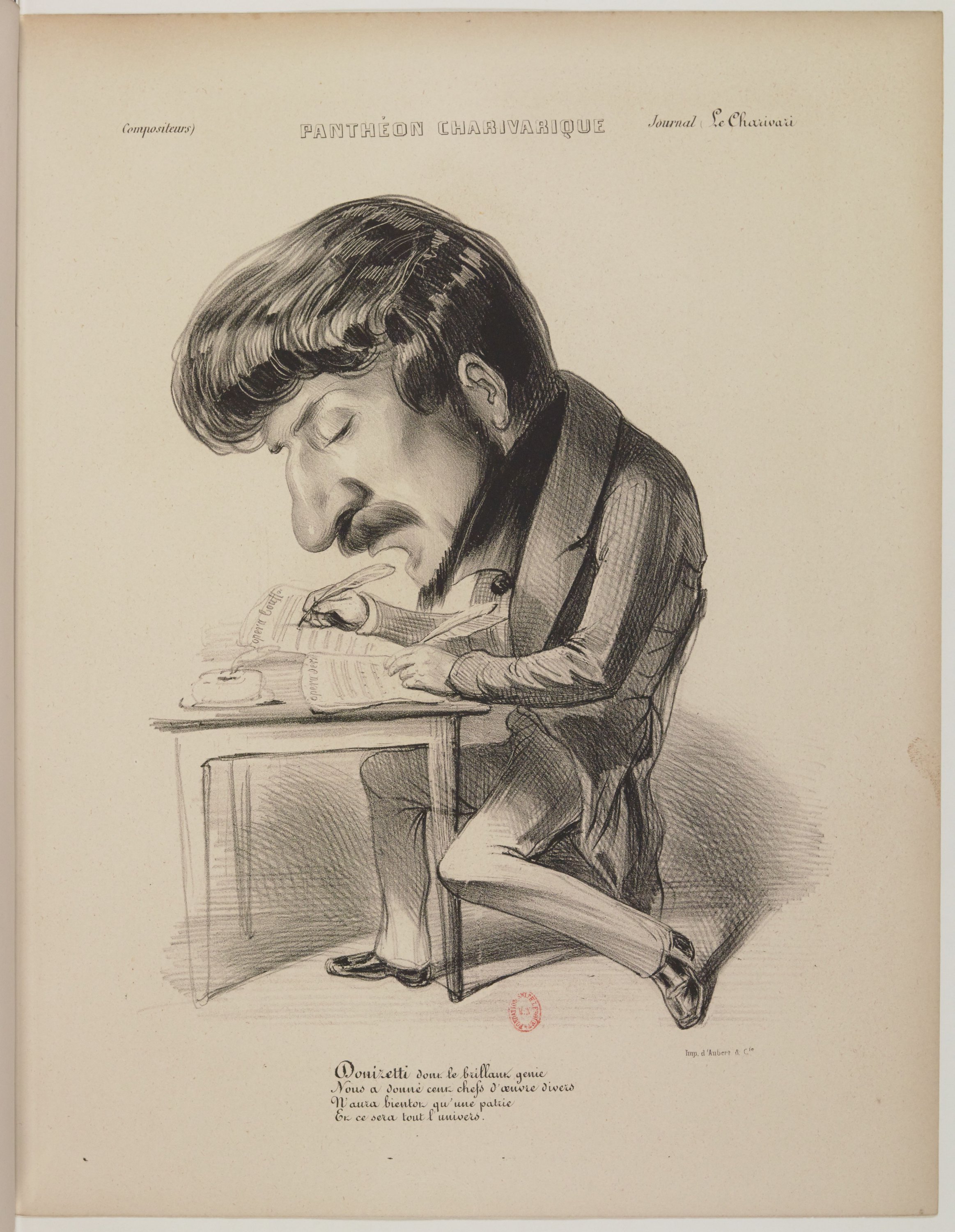 Gaetano Donizetti par Benjamin Roubaud - Panthéon charivarique