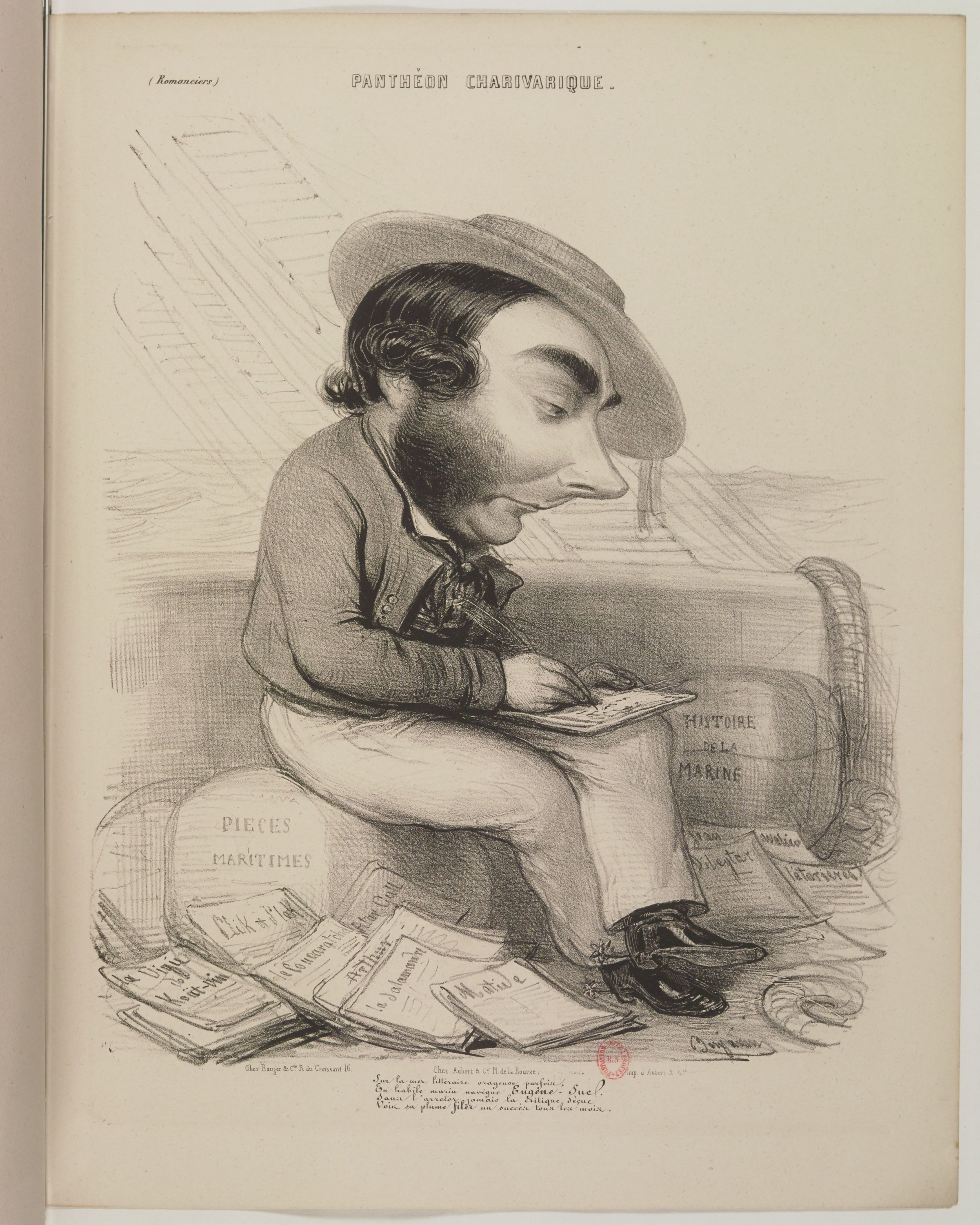 Eugène Sue par Benjamin Roubaud - Panthéon charivarique
