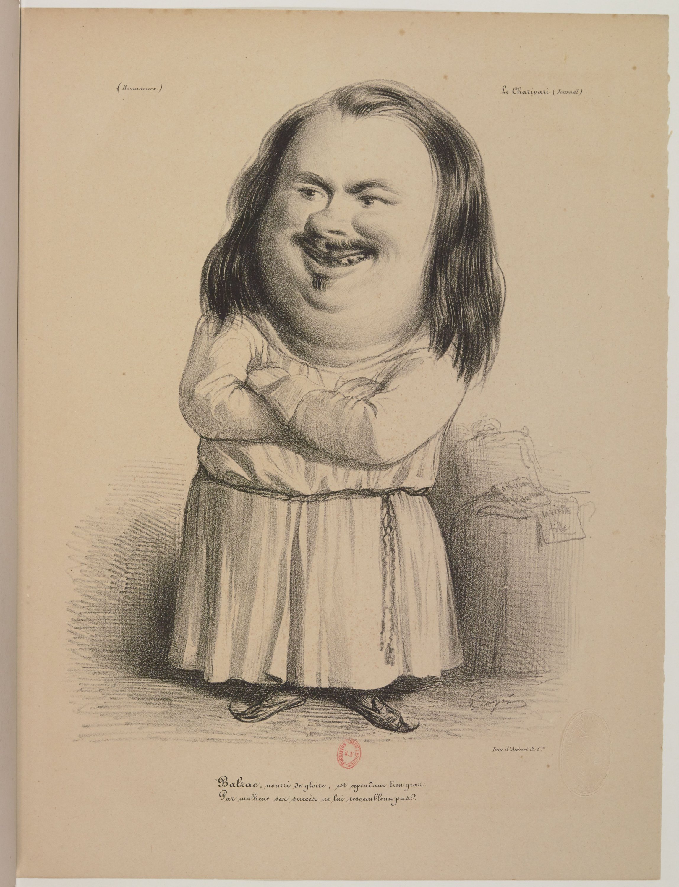Honoré de Balzac par Benjamin Roubaud - Panthéon charivarique