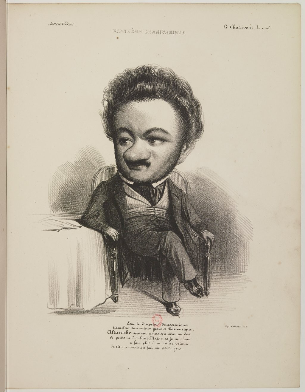 Agénor Altaroche par Benjamin Roubaud - Panthéon charivarique